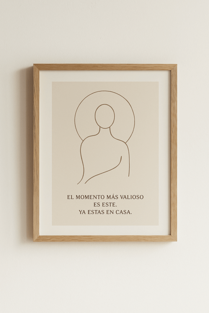 Lámina Decorativa “Presente Sagrado” – Arte para recordar tu ahora