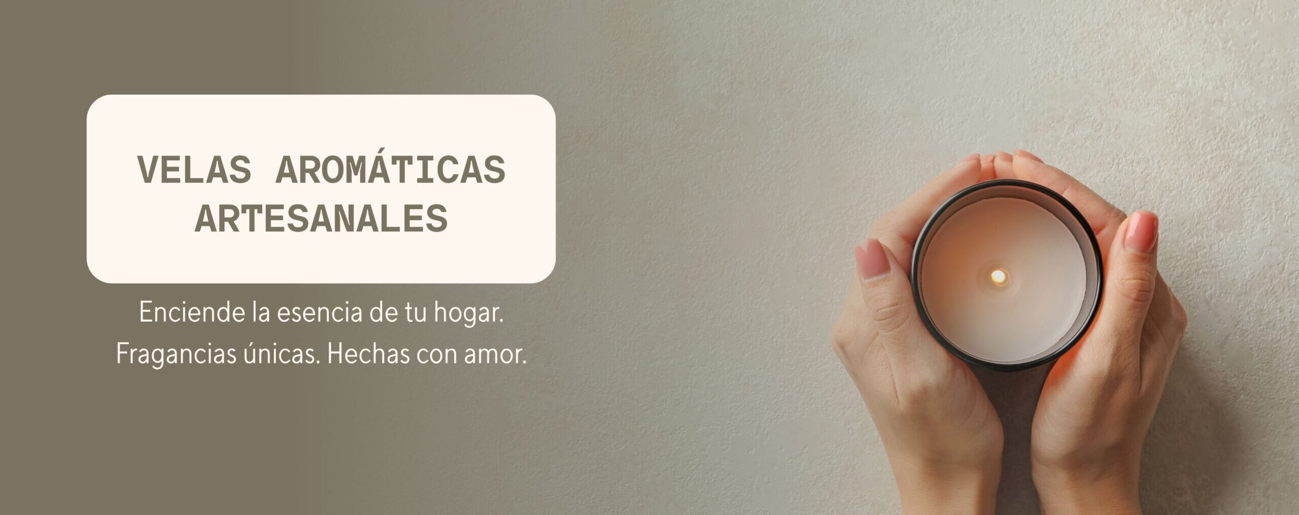 Banner Velas Artesanales Minimalista Verde